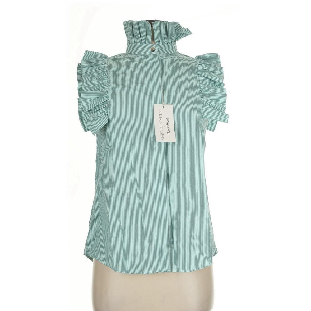 Women’s Maria De La Oden x Natura Bisse Green White Button Blouse Medium